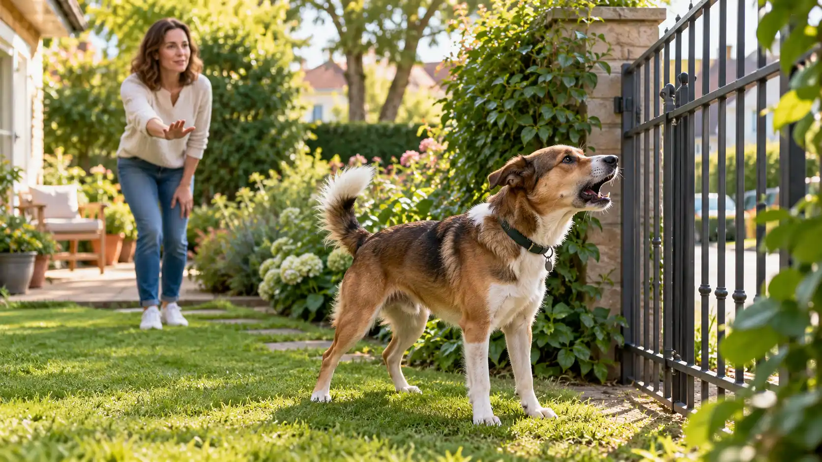 Mon chien aboie dans le jardin : que faire sans le punir ?